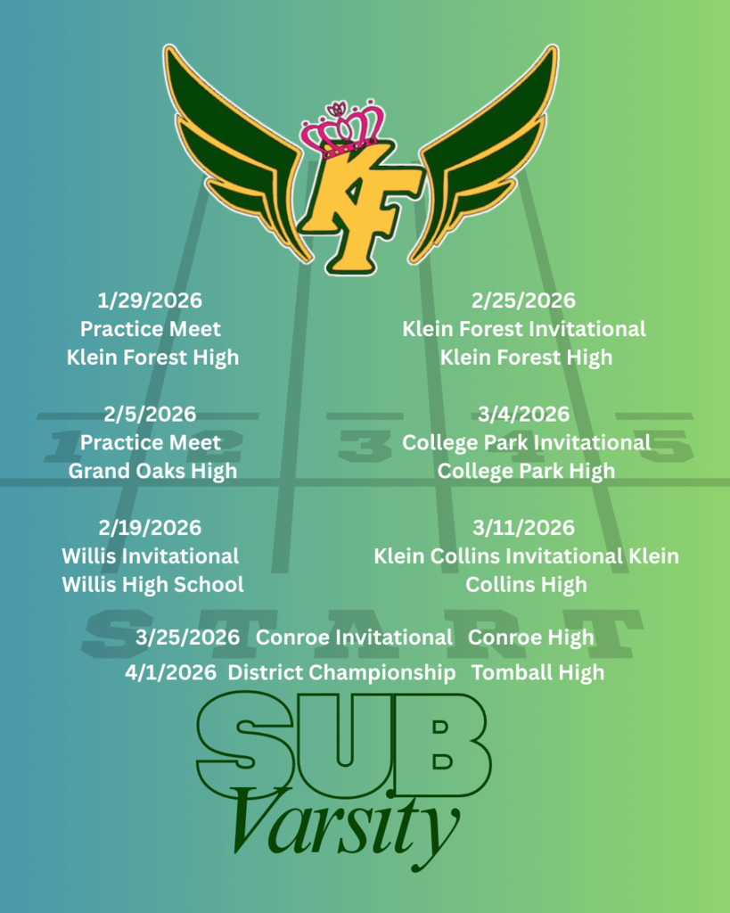 LGE Track Sub Varisty Schedule 