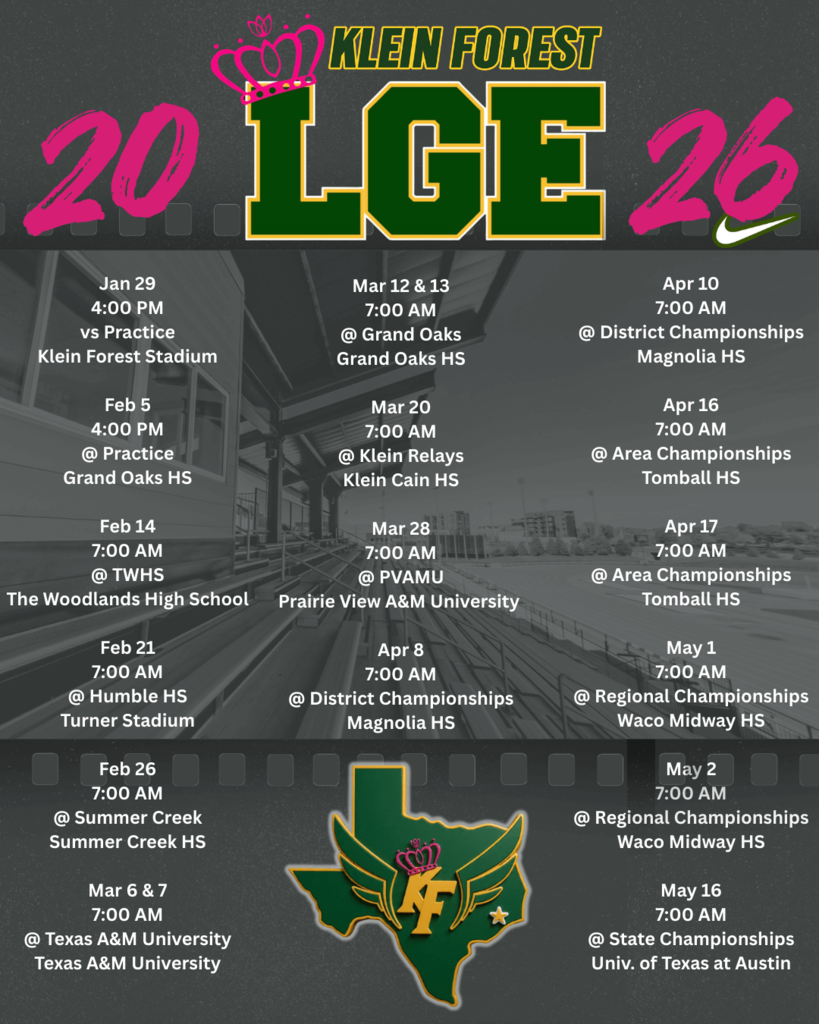 LGE Track Varisty Schedule 