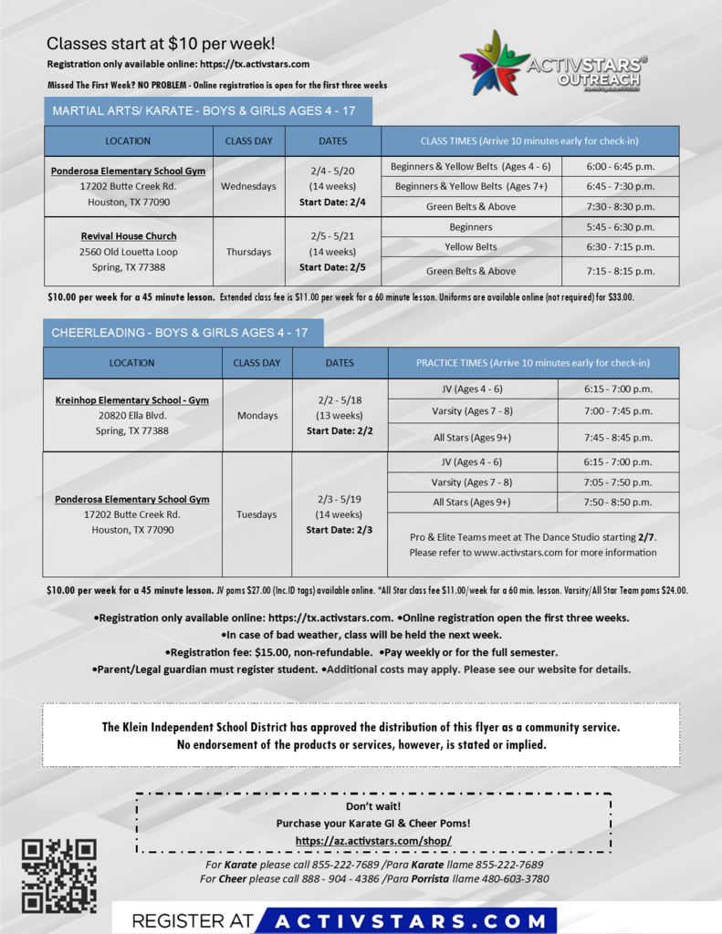 KISD Flyer Program -  ACTIVESTARS