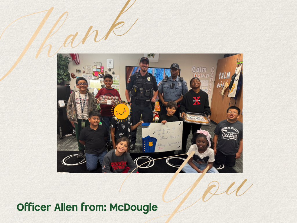 Students and officer