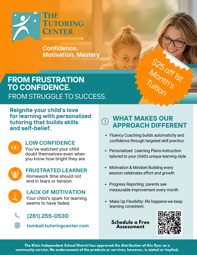 KISD Flyer Program -  Tomball Tutoring Center 