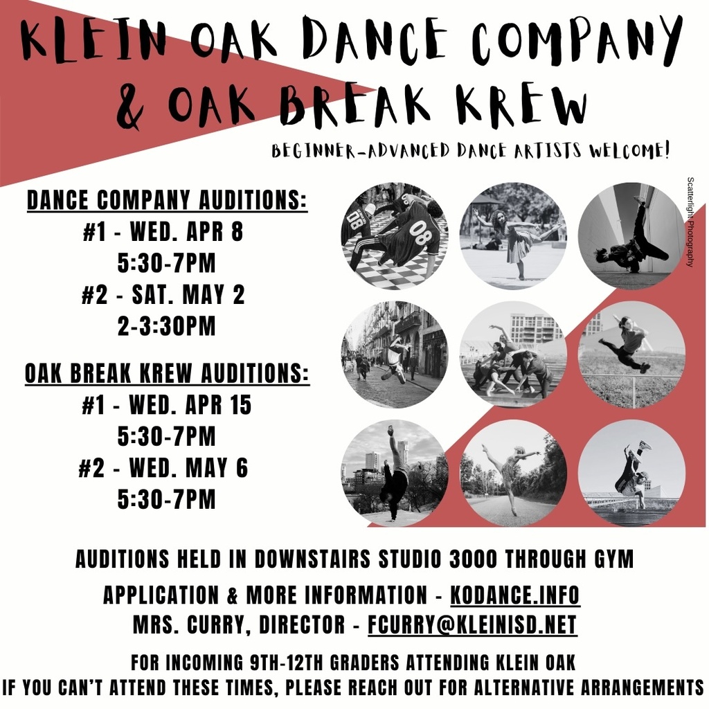 Klein Oak Dance Company & Oak Break Krew Auditions 