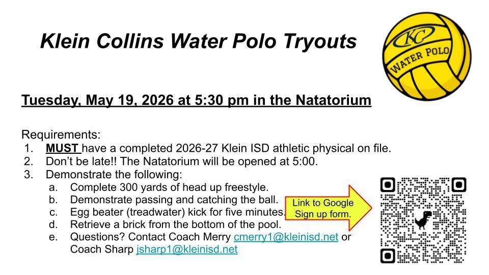 Water Polo Tryout Information