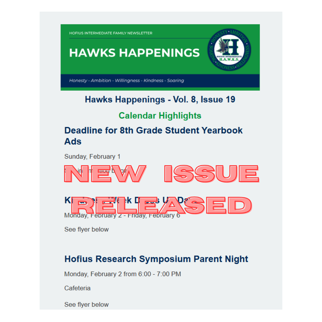 Hawks Happenings - Vol. 8, Issue 19