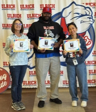 Grant winners Ms. Ballard, Mr. Evans, and Ms. Cabahug.