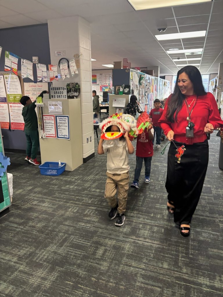 Students walking in a parade