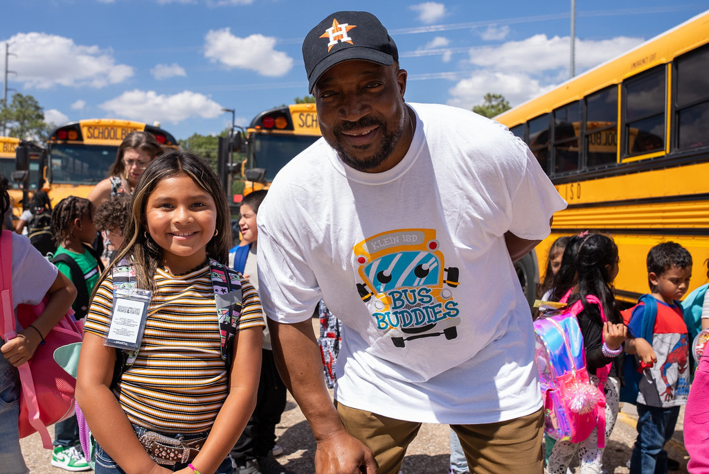 Doug James with student