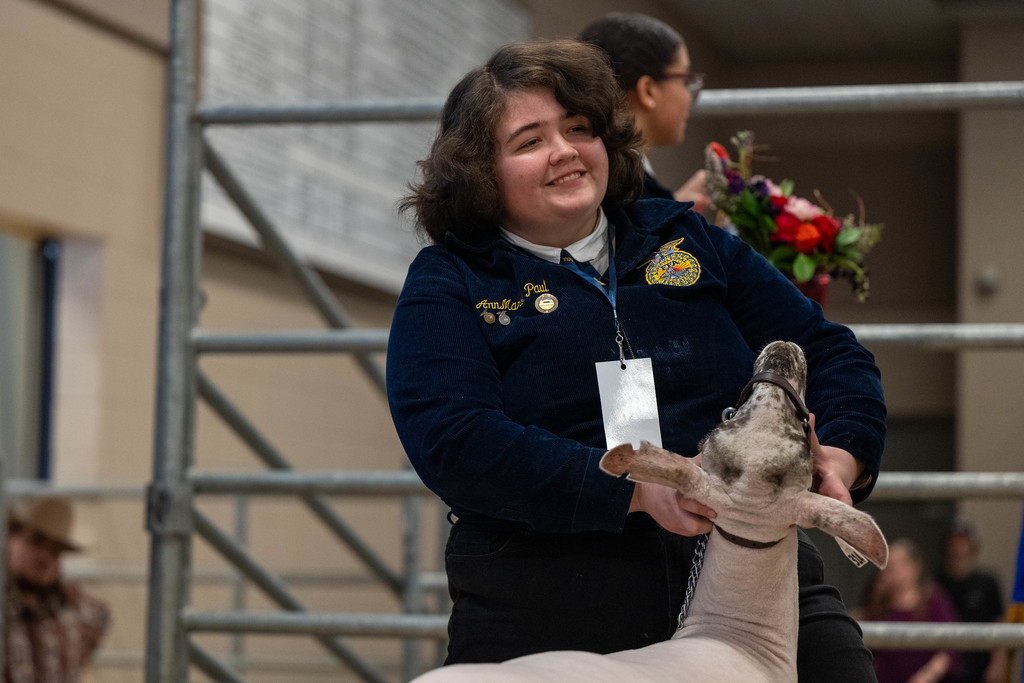 FFA Student with goat