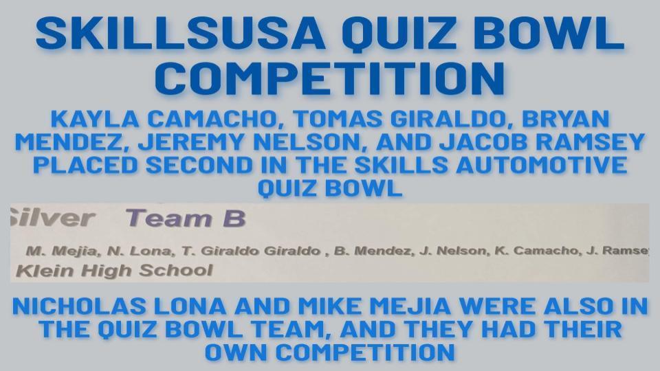 Skills USA Auto Competition