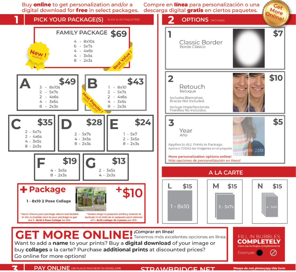 Strawbridge Package Pricing