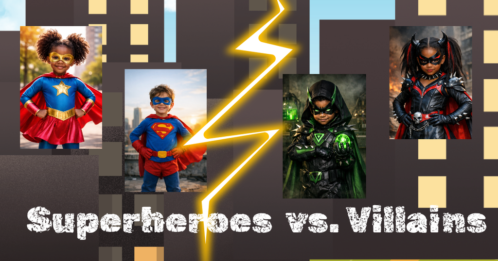 photo of superheroes and villains