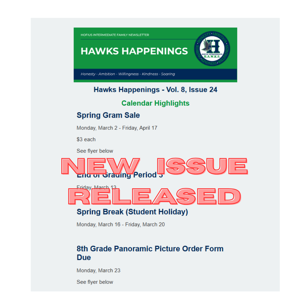 Hawks Happenings - Vol. 8, Issue 24