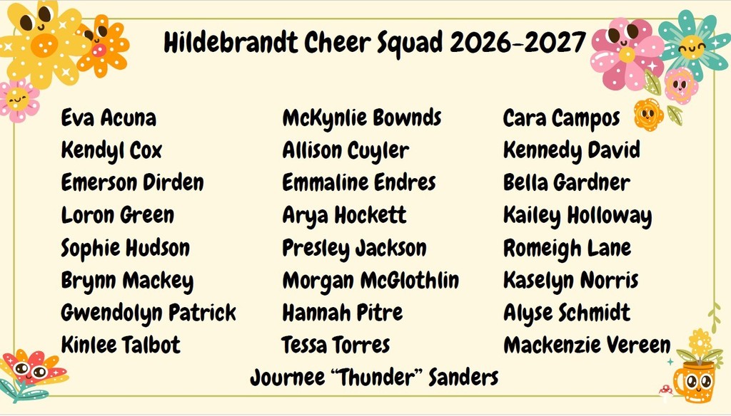 2026-27 Hildebrandt Cheer Team