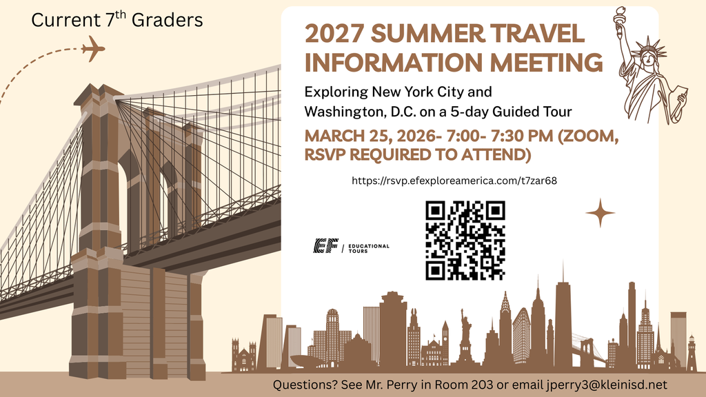 QR code sign up for interest meeting for summer trip.