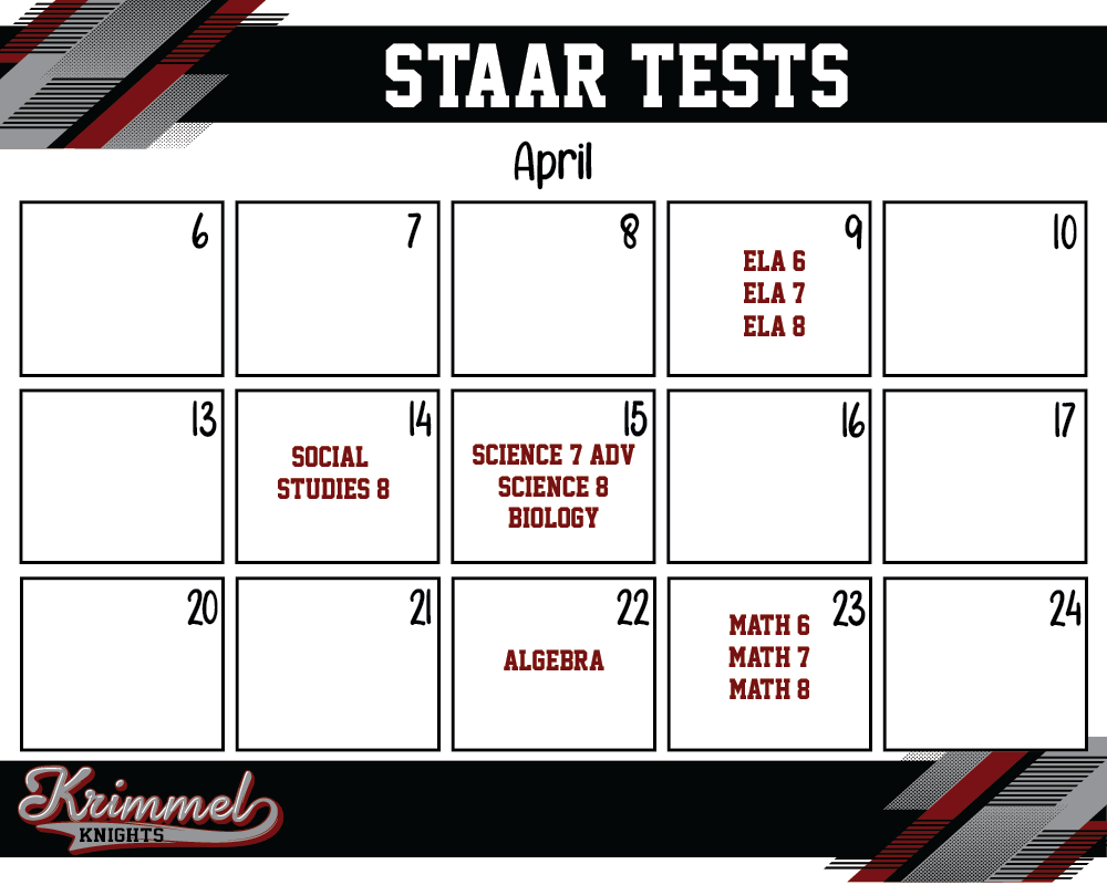 STAAR Dates