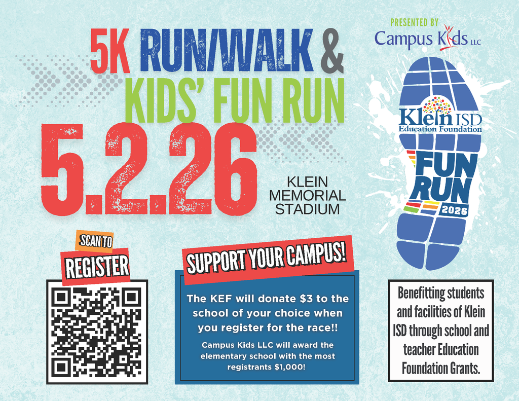 KISD Flyer program - KEF 5K and Kids' Fun Run May 2, 2026