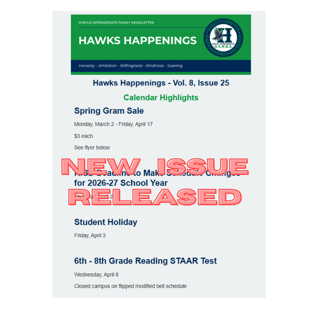 Hawks Happenings - Vol. 8, Issue 25