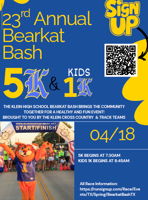Flyer for 23rd Annual Bearkat Bash April 18