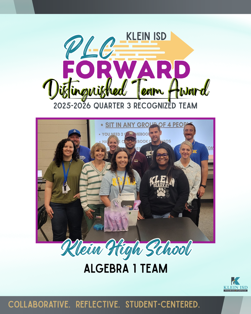 Algebra PLC Distinguished Team Award
