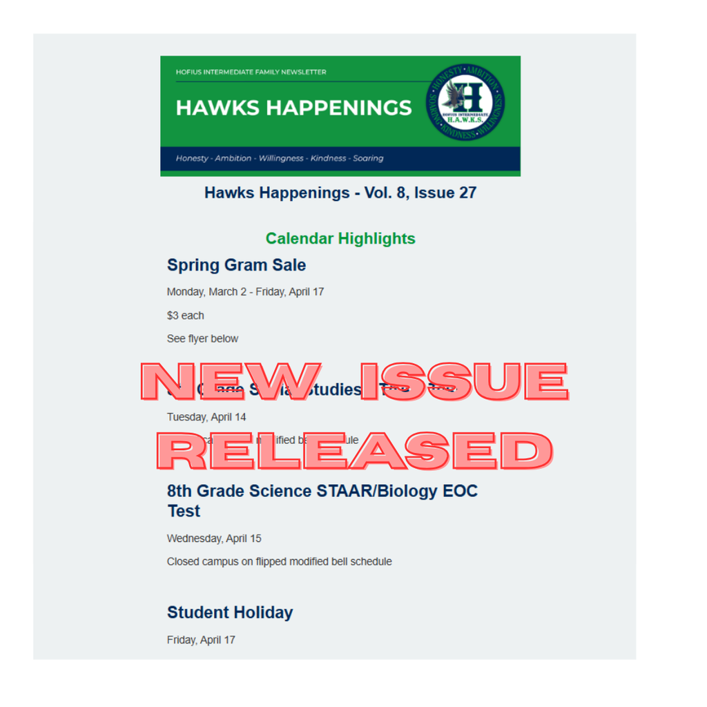 Hawks Happenings - Vol. 8, Issue 27