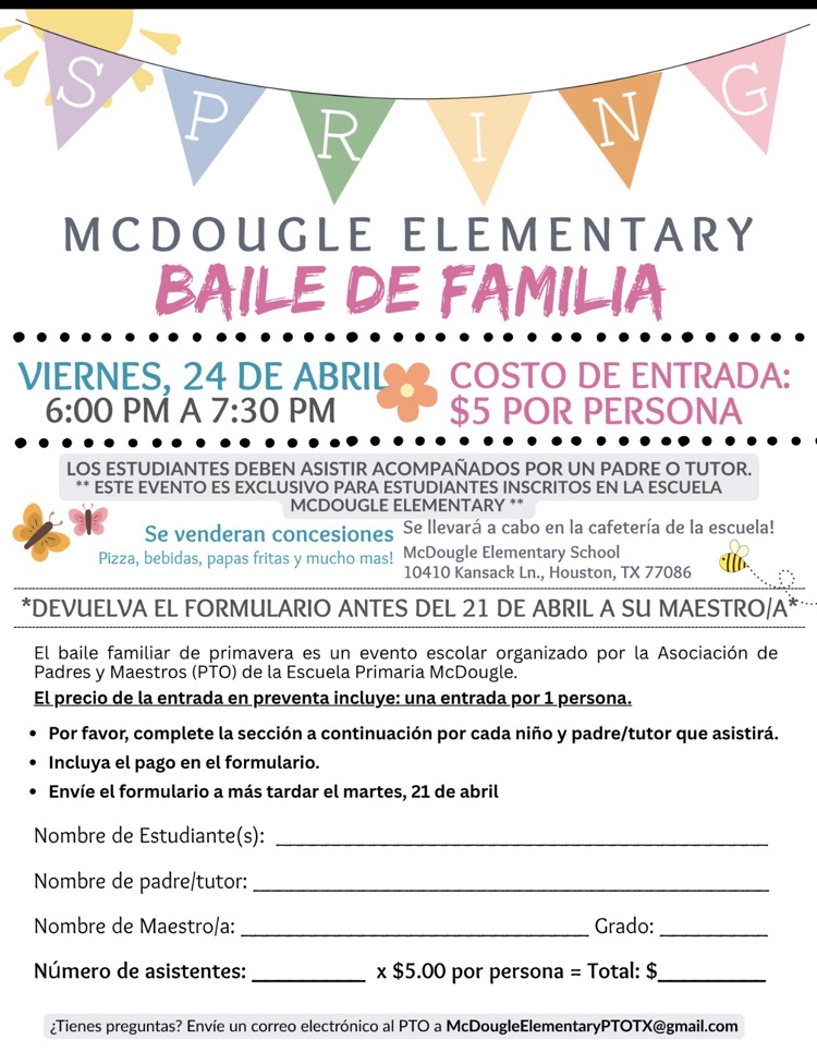 Flyer registration form in Spanish. 