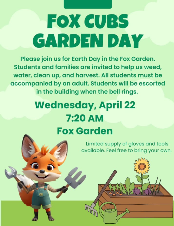 Fox Cubs Garden Day flyer