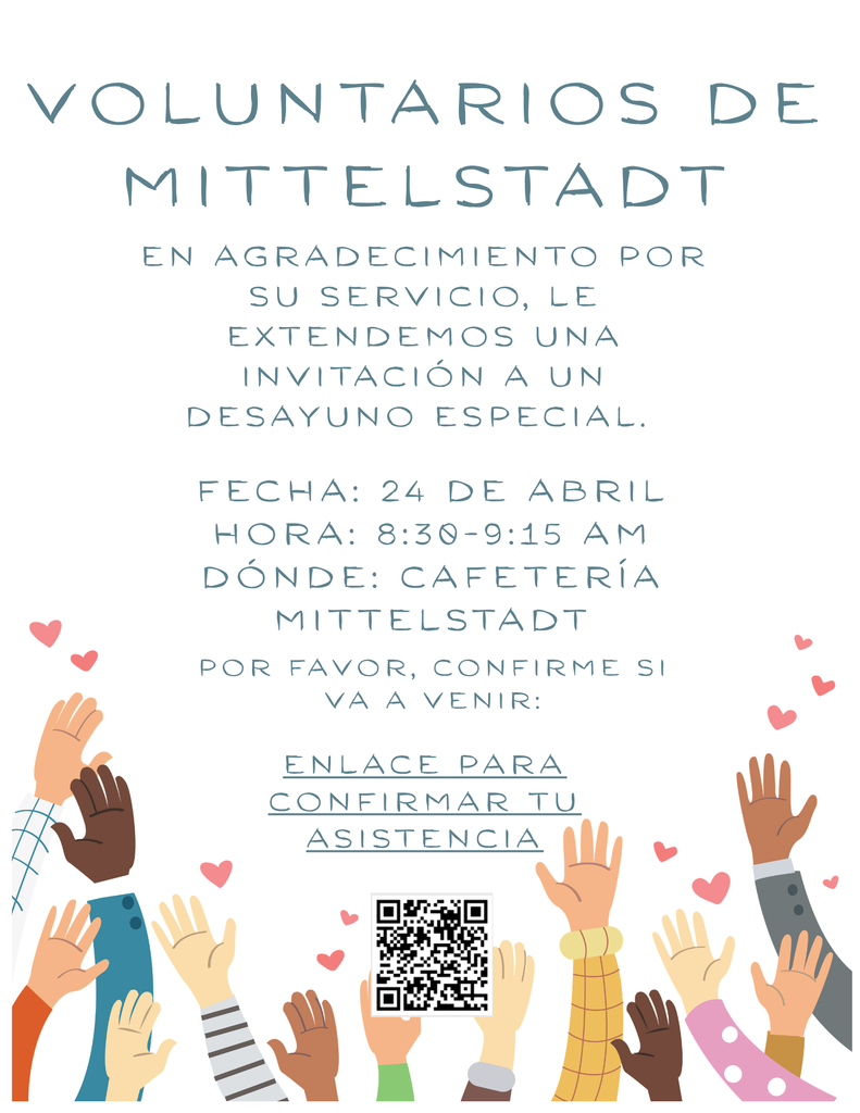 Spanish Flyers for volunteer breakfast