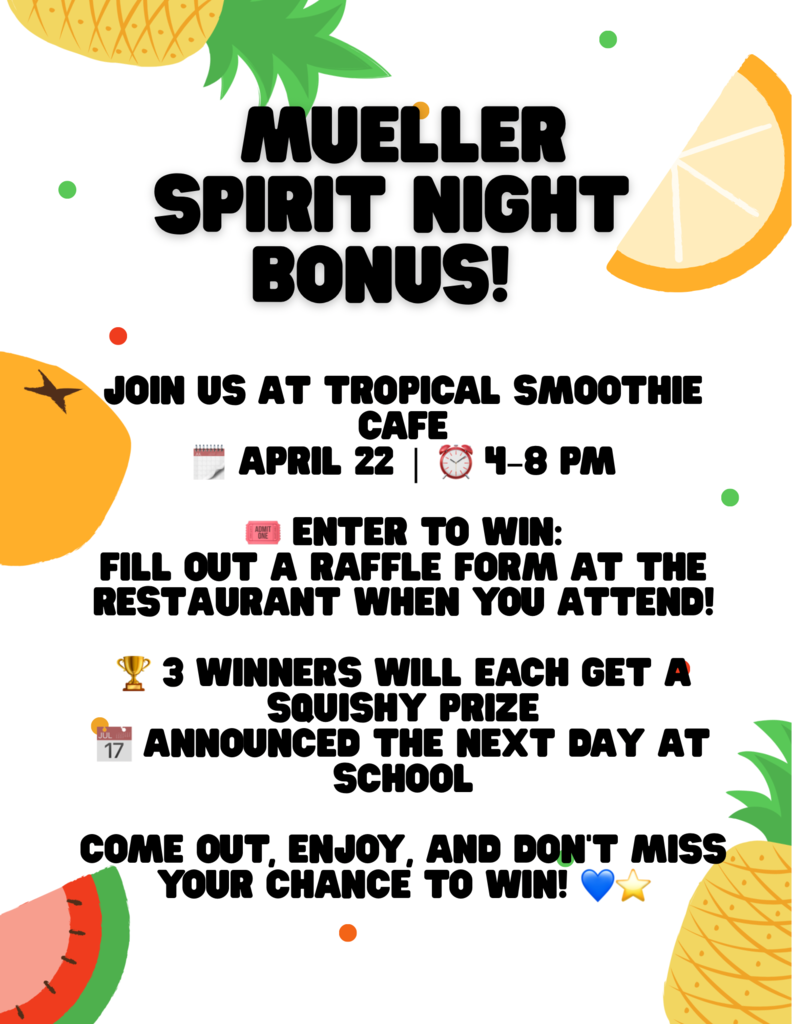 Today 4-8 -Tropical Smoothie Cafe- Spirit Night  