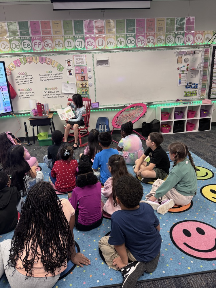 students reading