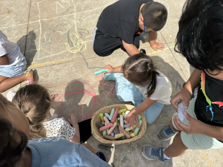 students outside