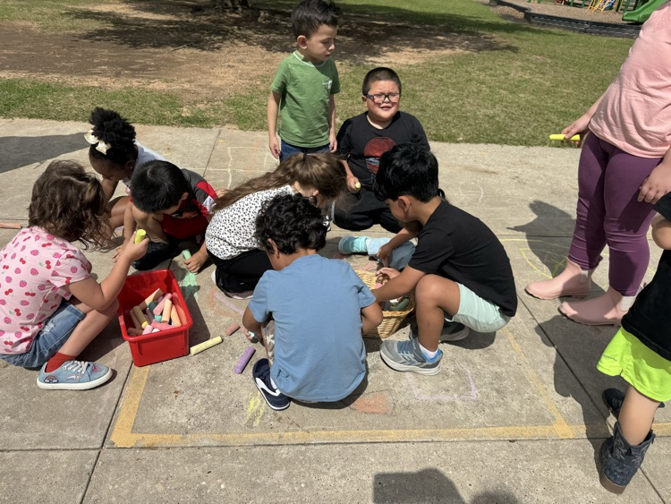 students outside