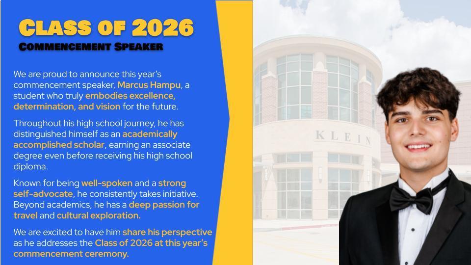 KHS Commencement Speaker