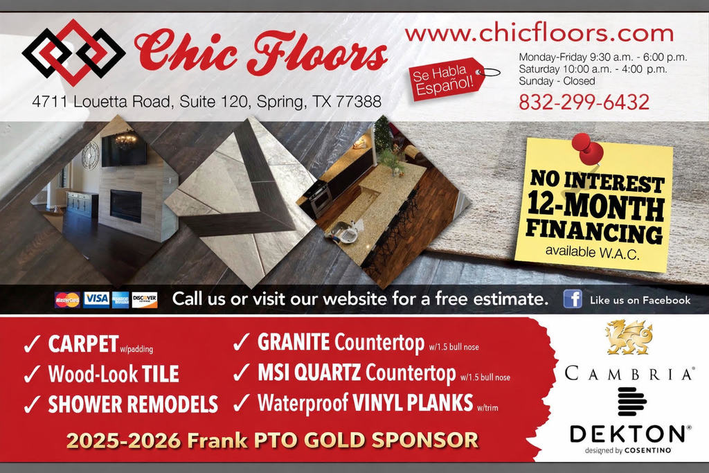 Chic Floors - 2025-2026 Frank Elementary PTO Gold Sponsor