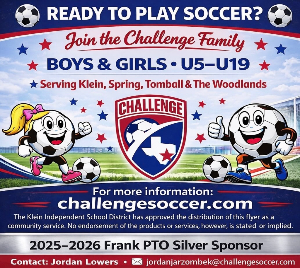 Challenge Soccer - 2025-2026 Frank PTO Silver Sponsor
