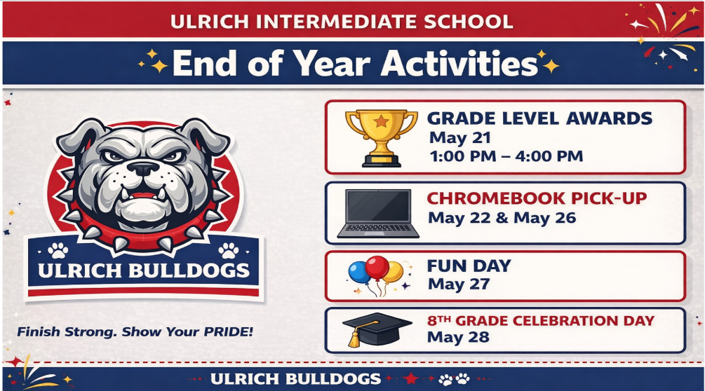 End of year list of events