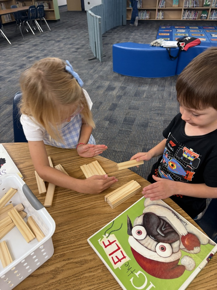 students building
