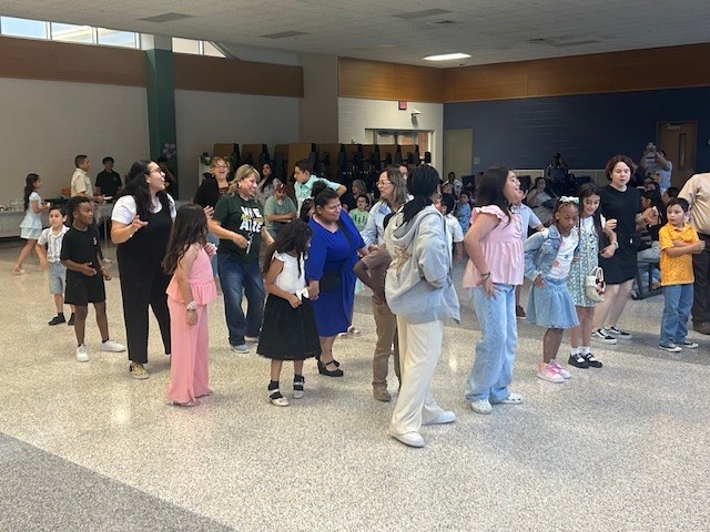 Group of .people dancing