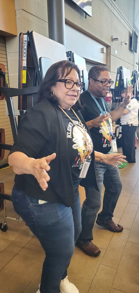 Educators standing