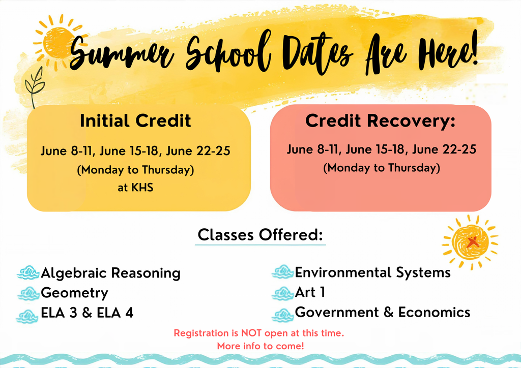 Summer School Dates