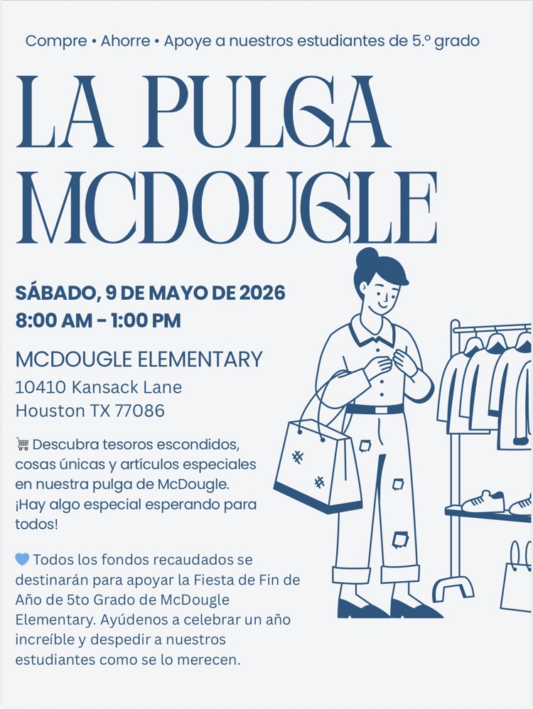 Spanish flyer for student flea market sale. 