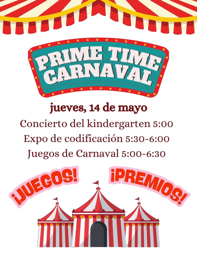 Carnival themed informational flyer
