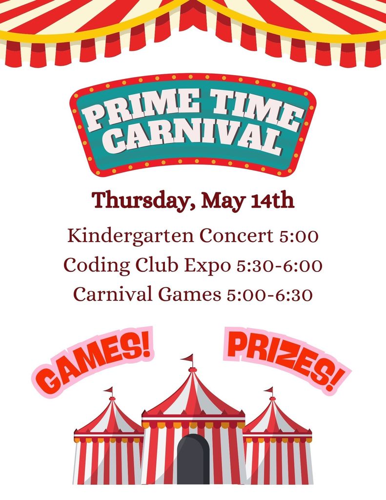Carnival themed informational flyer