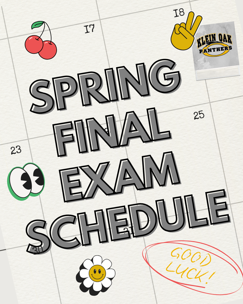 Spring Final Exam Schedule
