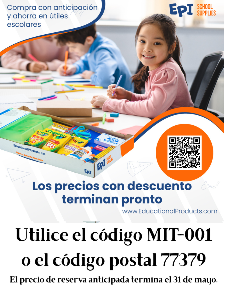 Spanish Flyer for School Supply Sale Early Bird Pricing!