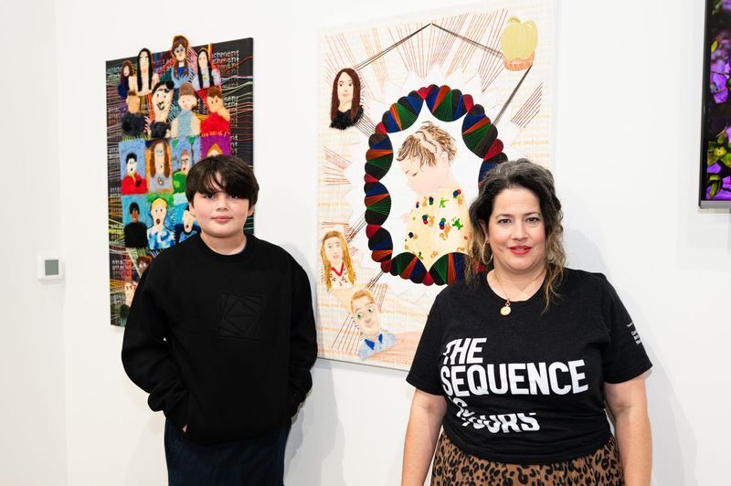 Photo of Mrs. Taylor and Art student