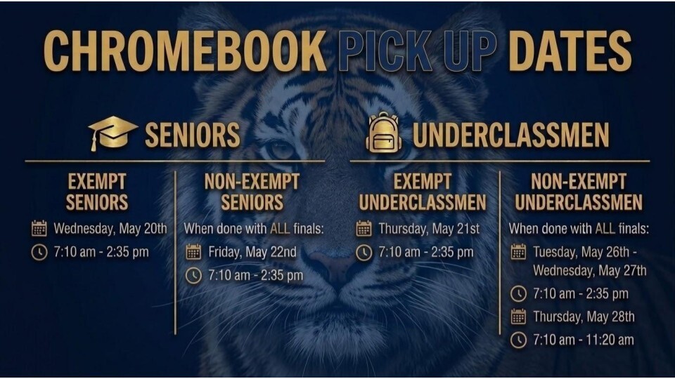 Chromebook pickup schedule