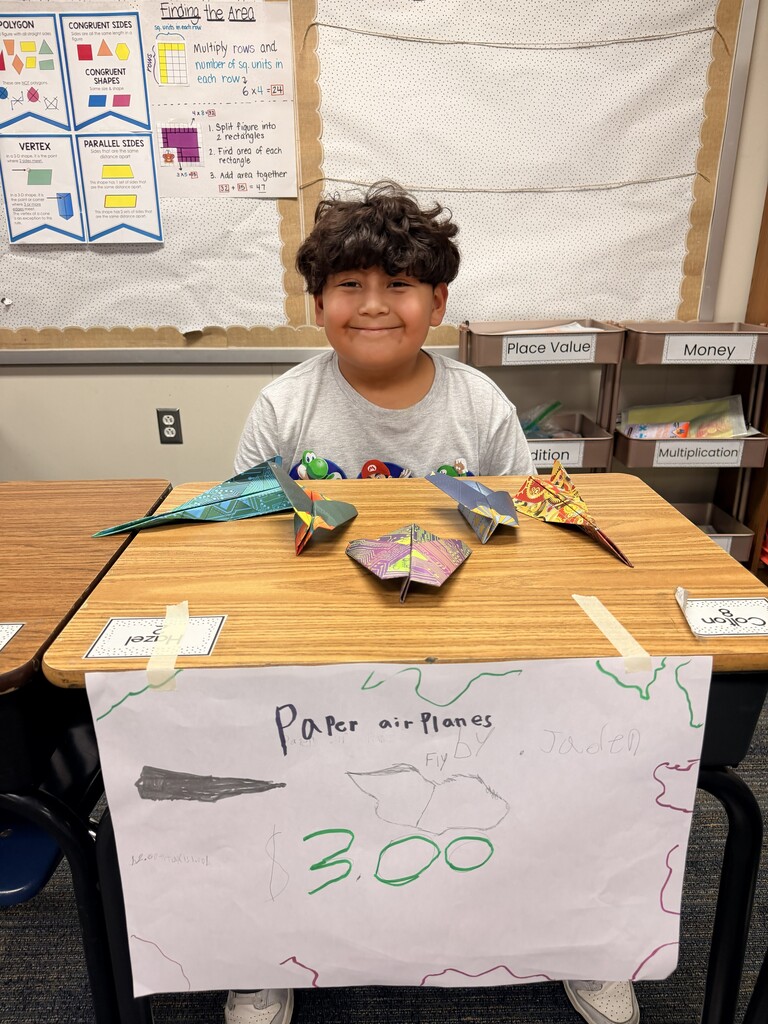 Markey Day student with items