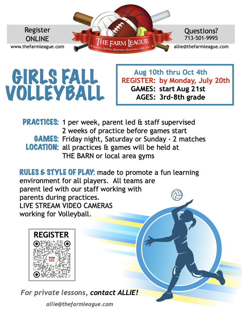 KISD: Community Flyers The  Farm League Girls Fall Volleyball 