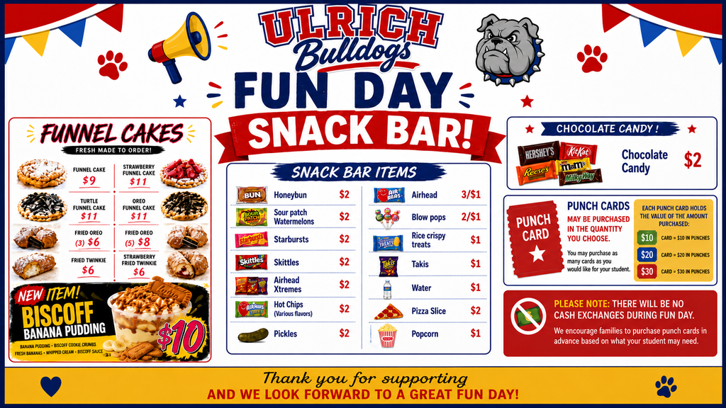 Fun Day food options.