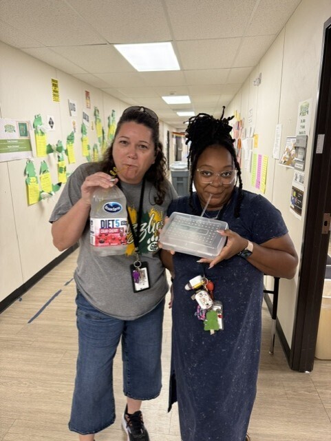 Pictures of teachers drinking out of anything but a cup